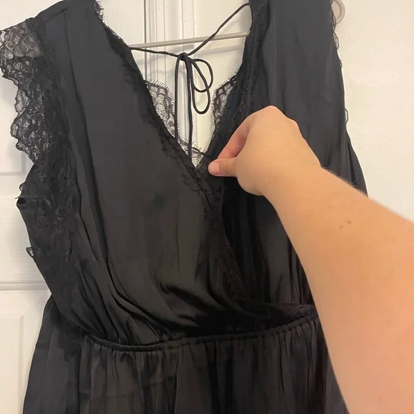 Anthropologie 2023 Lace Silk Black Tank - Picture 5 of 5